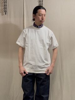 WHITESVILLE / ホワイツビル 14/- HALF SLEEVE RIB T-SHIRT / 半袖リブTシャツ / WV79147 オフホワイト(105)