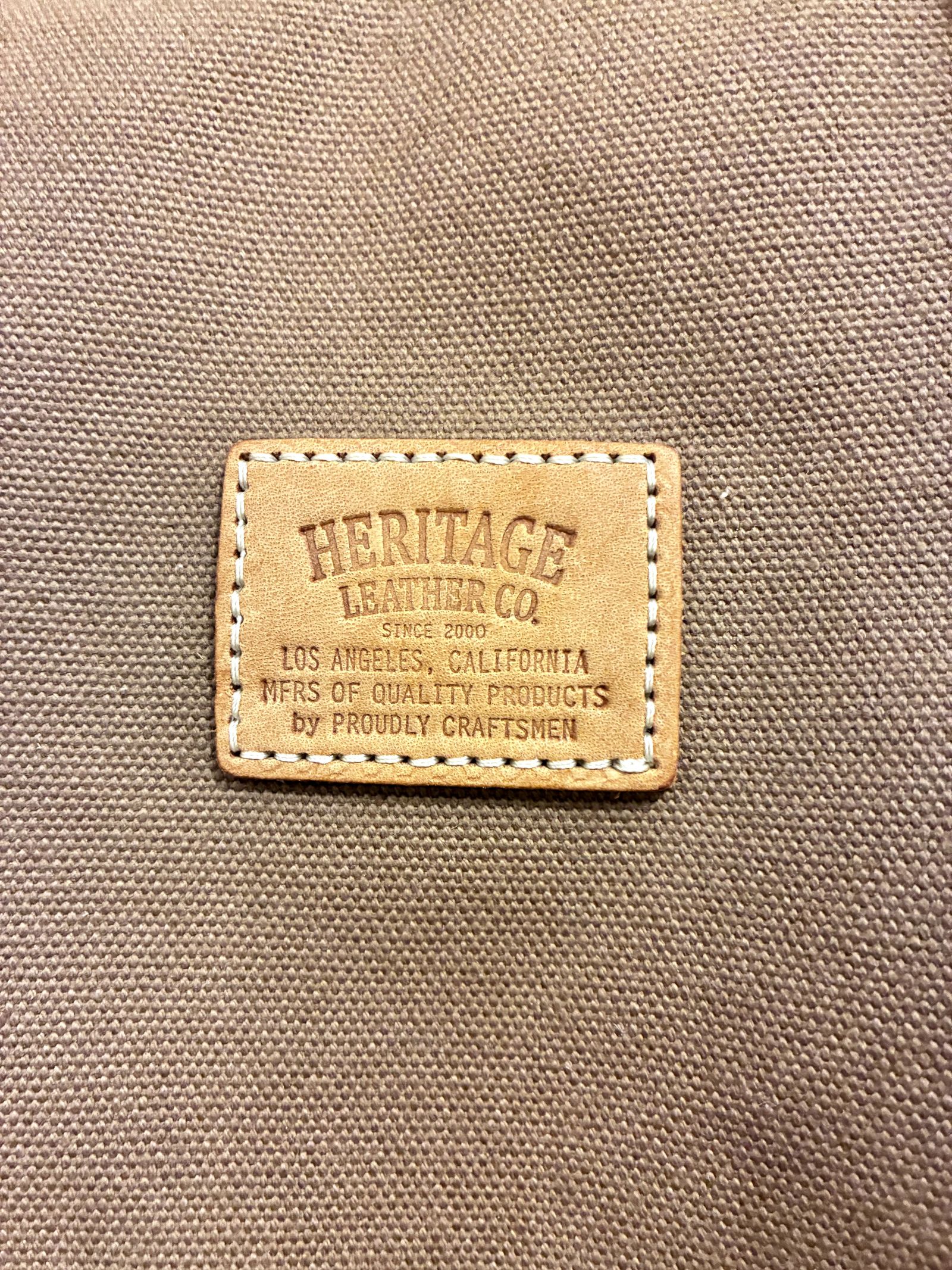 HERITAGE LEATHER CO / ヘリテージレザー / レザーハンドルキャンバストート / ブラウン