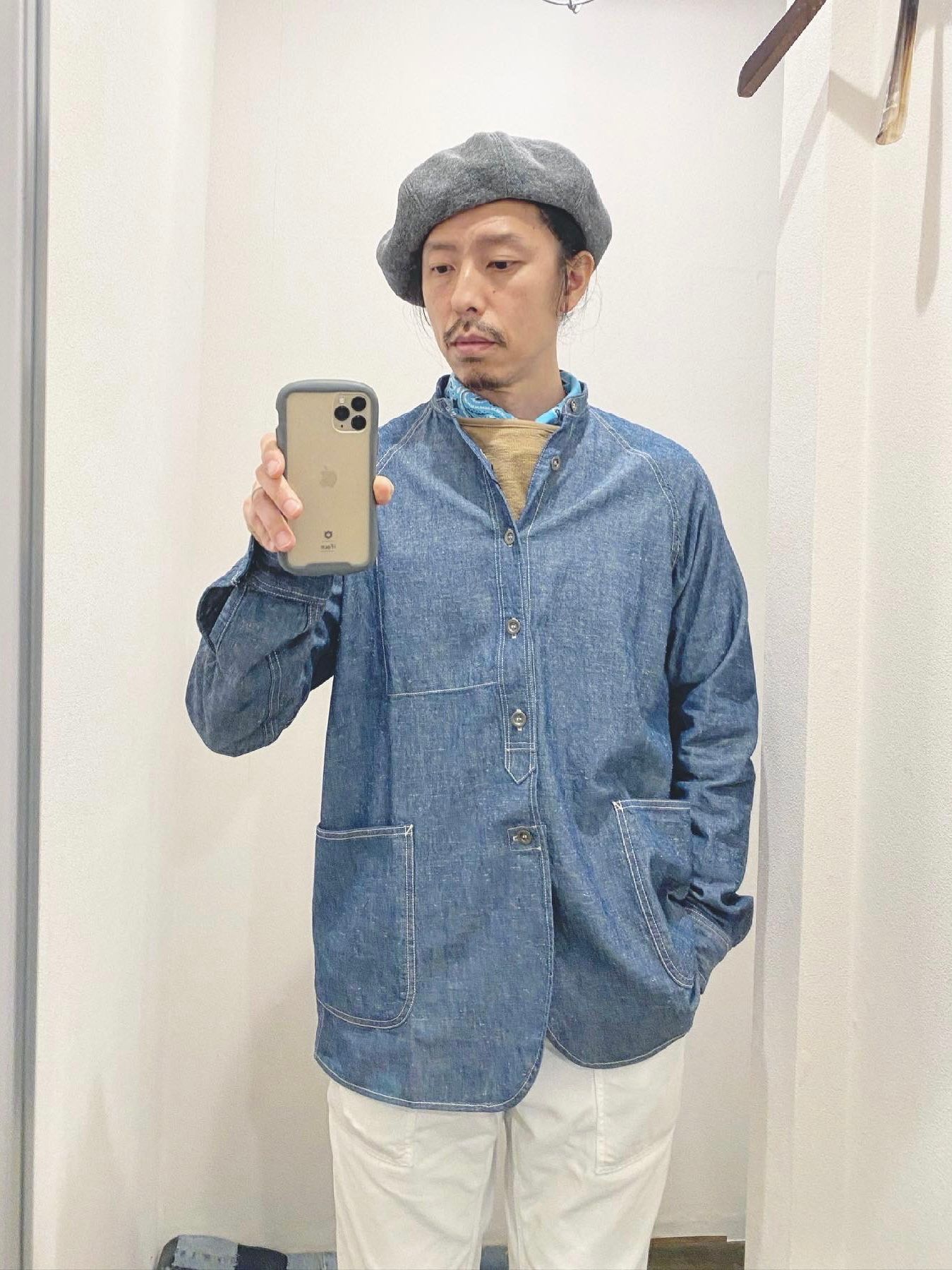 Ethcal エシカルスタンドカラーシャツジャケット