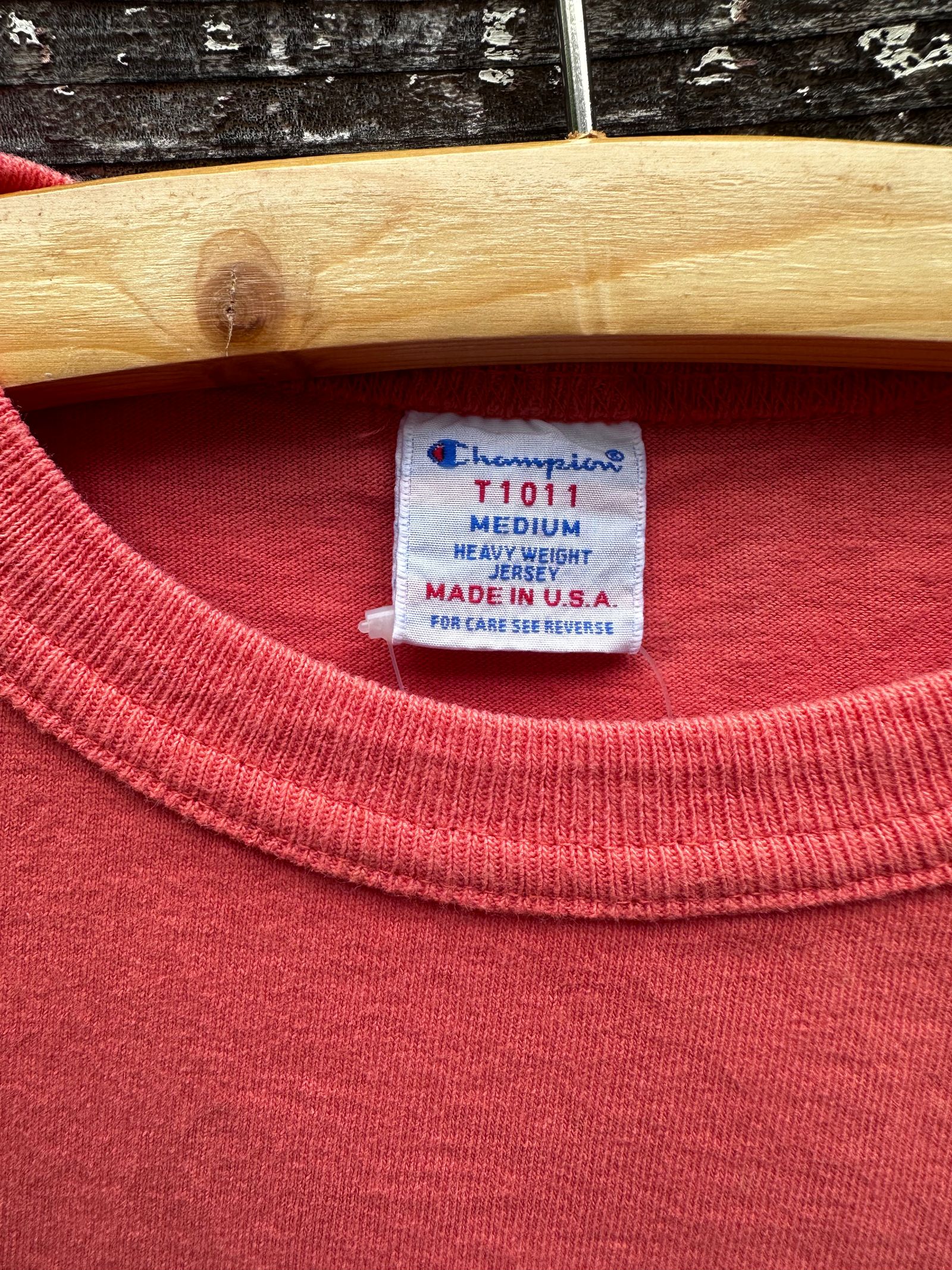 T1011 / ティーテンイレブン / ショートスリーブポケットTシャツ / MADE IN USA / ローズ / デッドストック