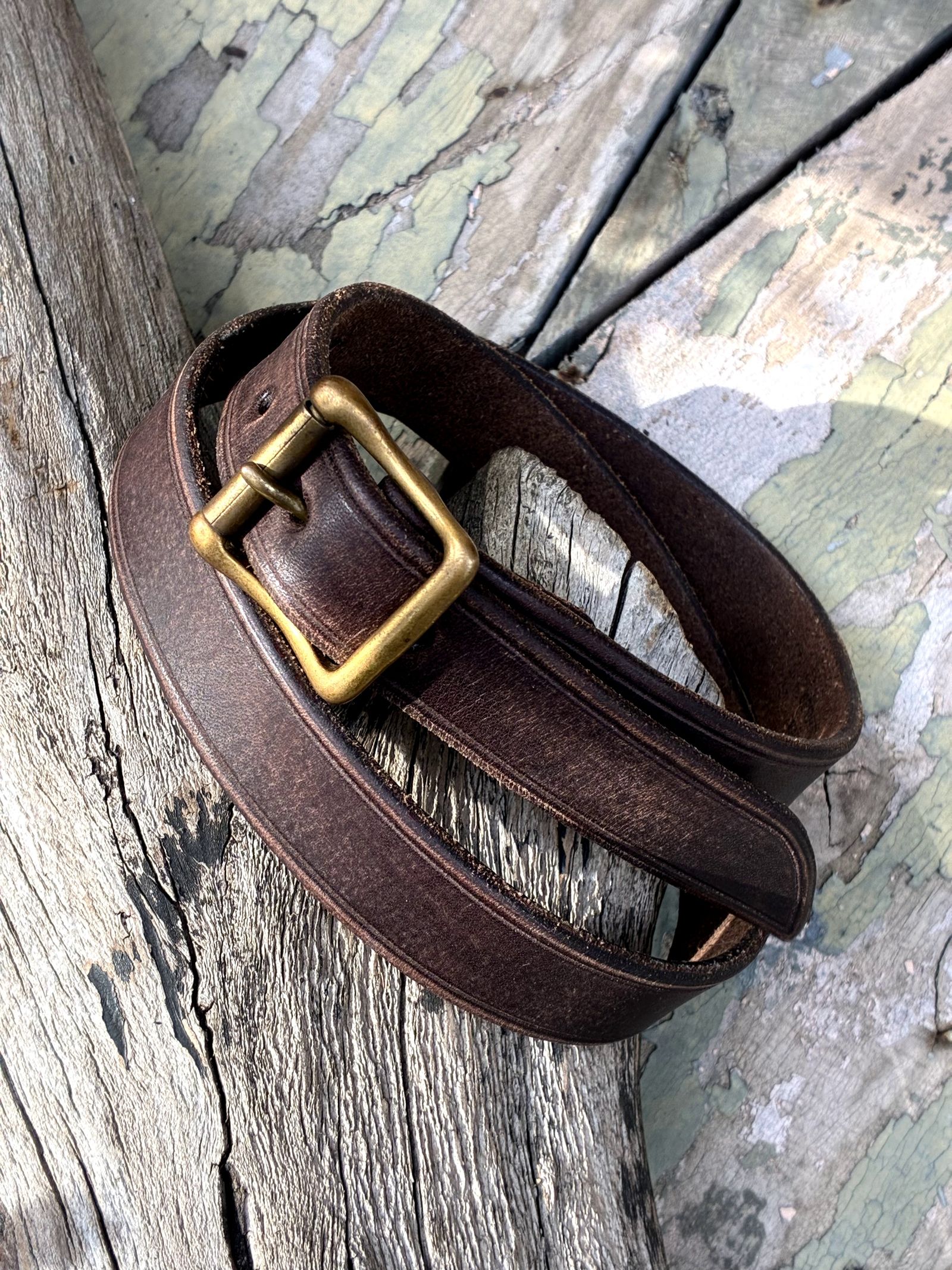 レザーギャリソンベルト ナロー / ブラック / ヴァスコ