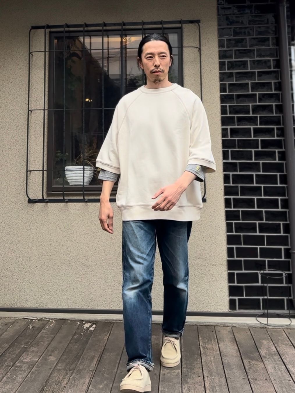 SCREEN STARS / スクリーンスターズ / Sunburned sweat tee / 半袖スウェットTシャツ /  アイボリー(ナチュラル)