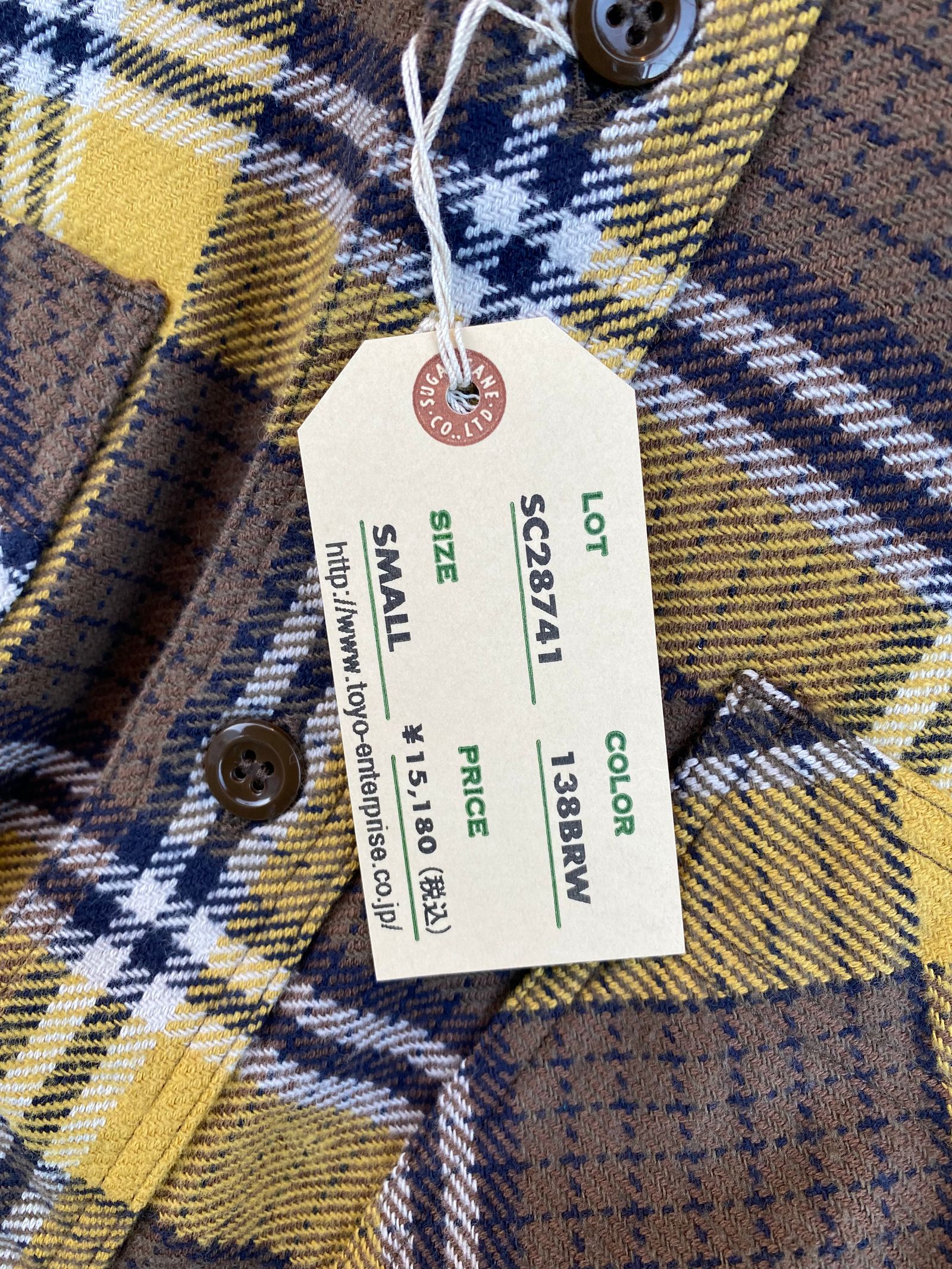 TWILL CHECK L/S WORK SHIRT / ヘビーネルワークシャツ / ネルシャツ / チェックシャツ / SC28741 / ブラウン