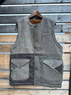 ARTISAN VEST / アルチザンベスト / リバーシブル / ツイード / ブラウンL