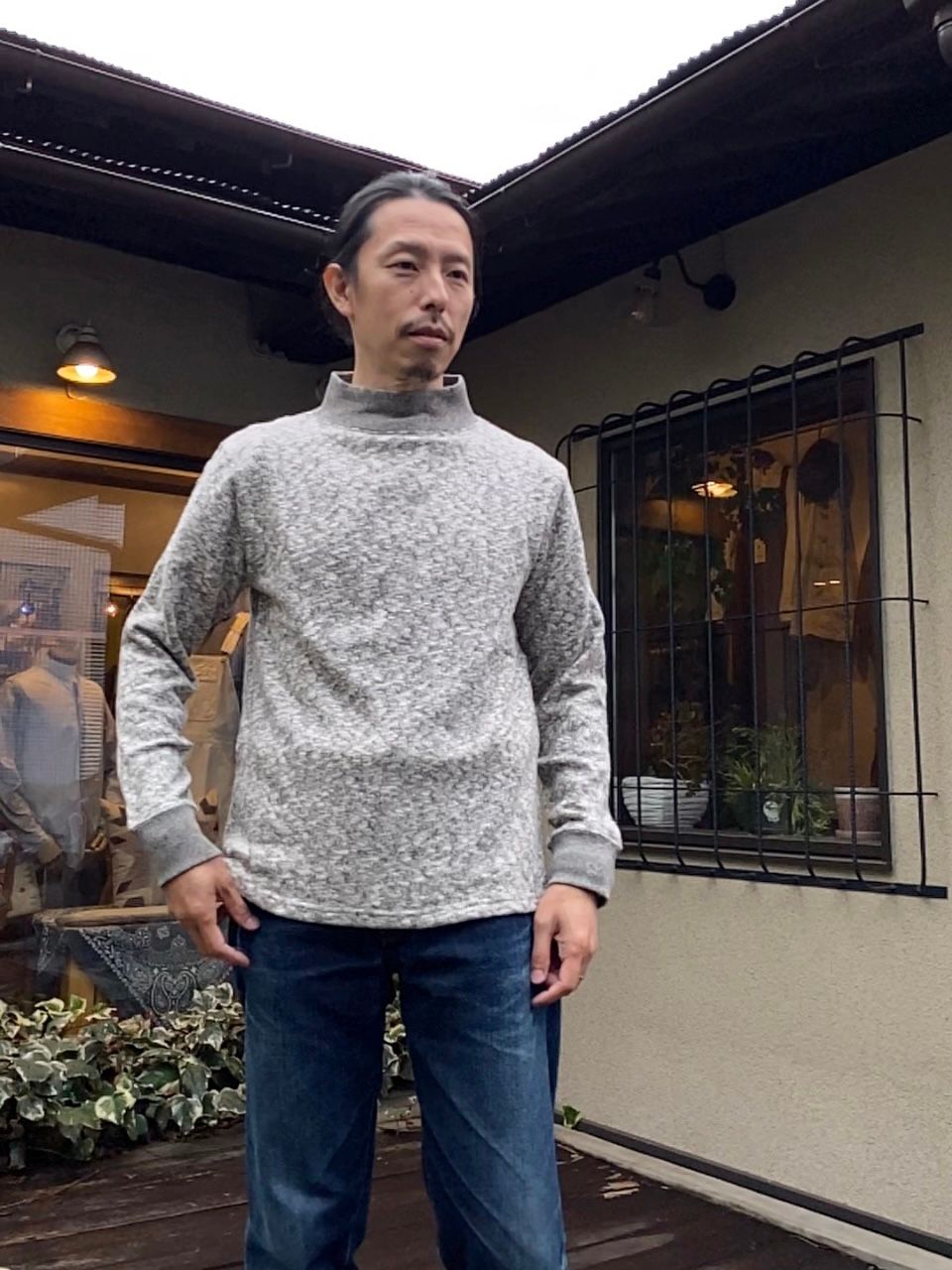te002H / ORIGNAL NEW HIGH NECK-T / ハイネック / MIX CHARCOAL
