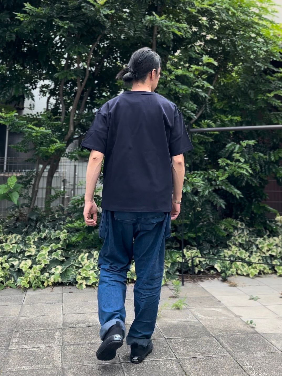 RUSSELL × BLUEBLUE / カレッジB Tシャツ2 / ネイビー
