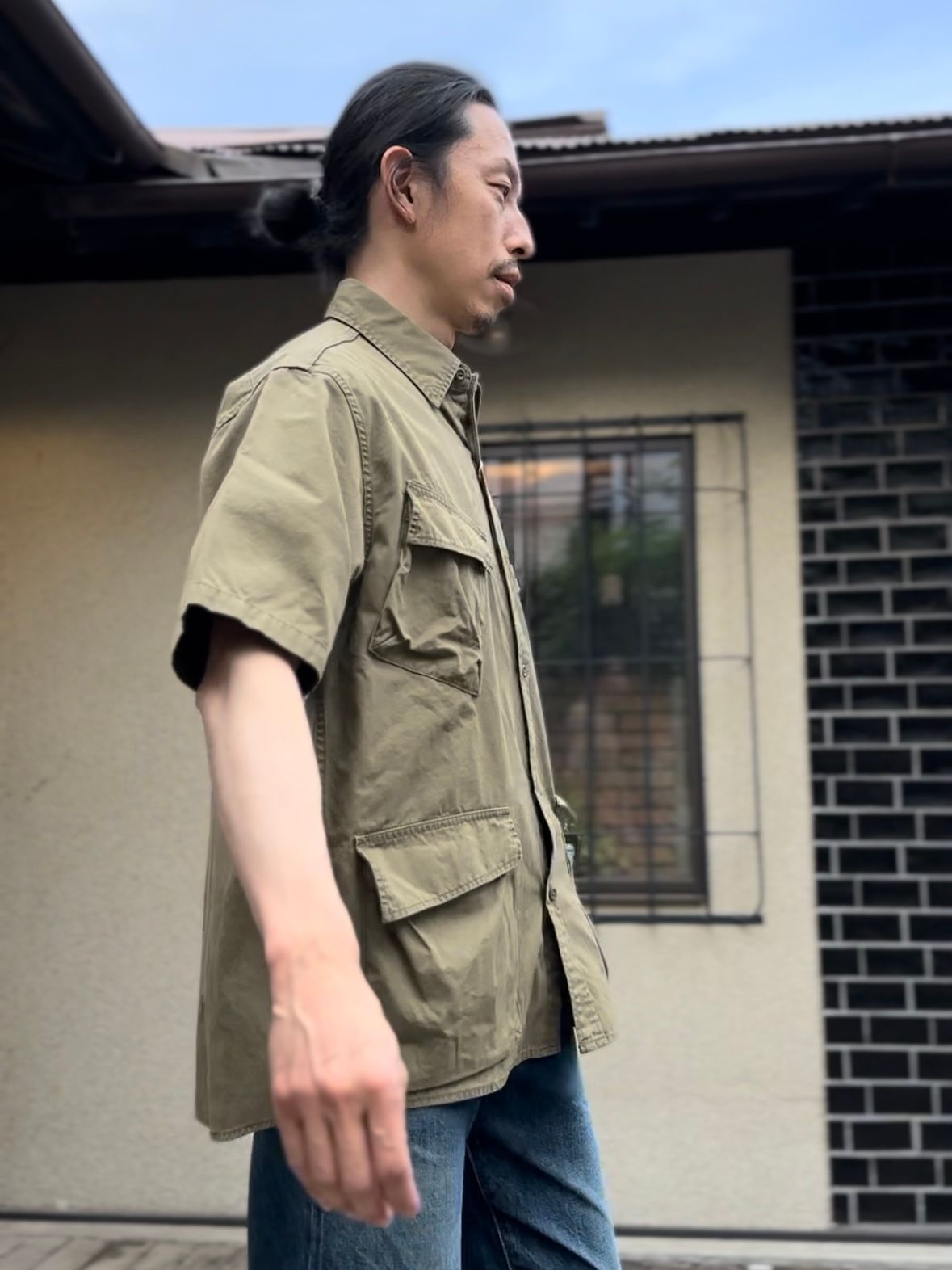 F3467 / ファティーグ ショートスリーブ シャツ / 半袖シャツ / オリーブ