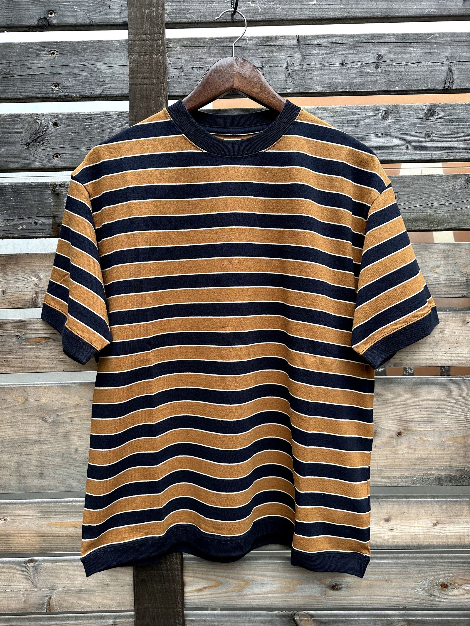 IMPRESTORE / インプレストア / ボーダーリブTシャツ / ジャックダニエルボーダー(ブラウン系)