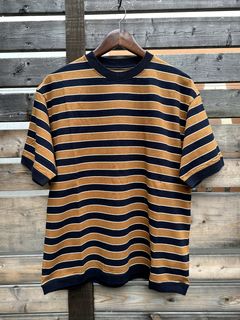 IMPRESTORE / インプレストア / ボーダーリブTシャツ / ジャックダニエルボーダー(ブラウン系)