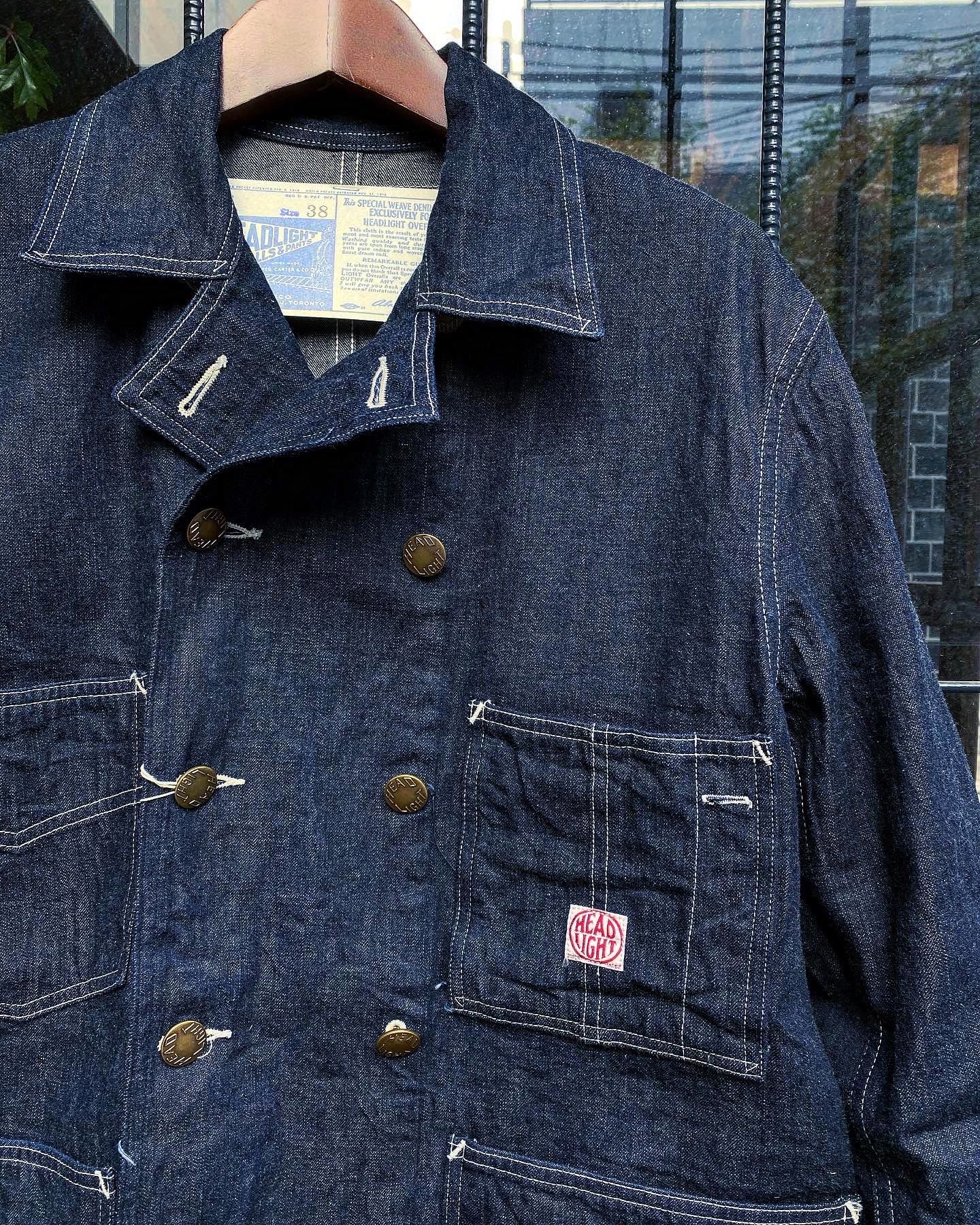 ヘッドライト / HEADLIGHT / 9.5oz. SPECIAL WEAVE DENIM DOUBLE BREASTED COAT / カバーオール / デニムジャケット