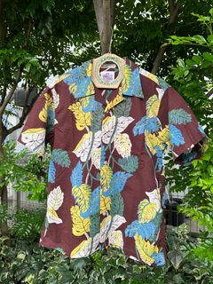 ALOHA SHIRT / “MONSTERA” / コットンリネン / 半袖オープンシャツ / モンステラ / アロハシャツ / ハワイアン / DK39093 / ブラウン(138)