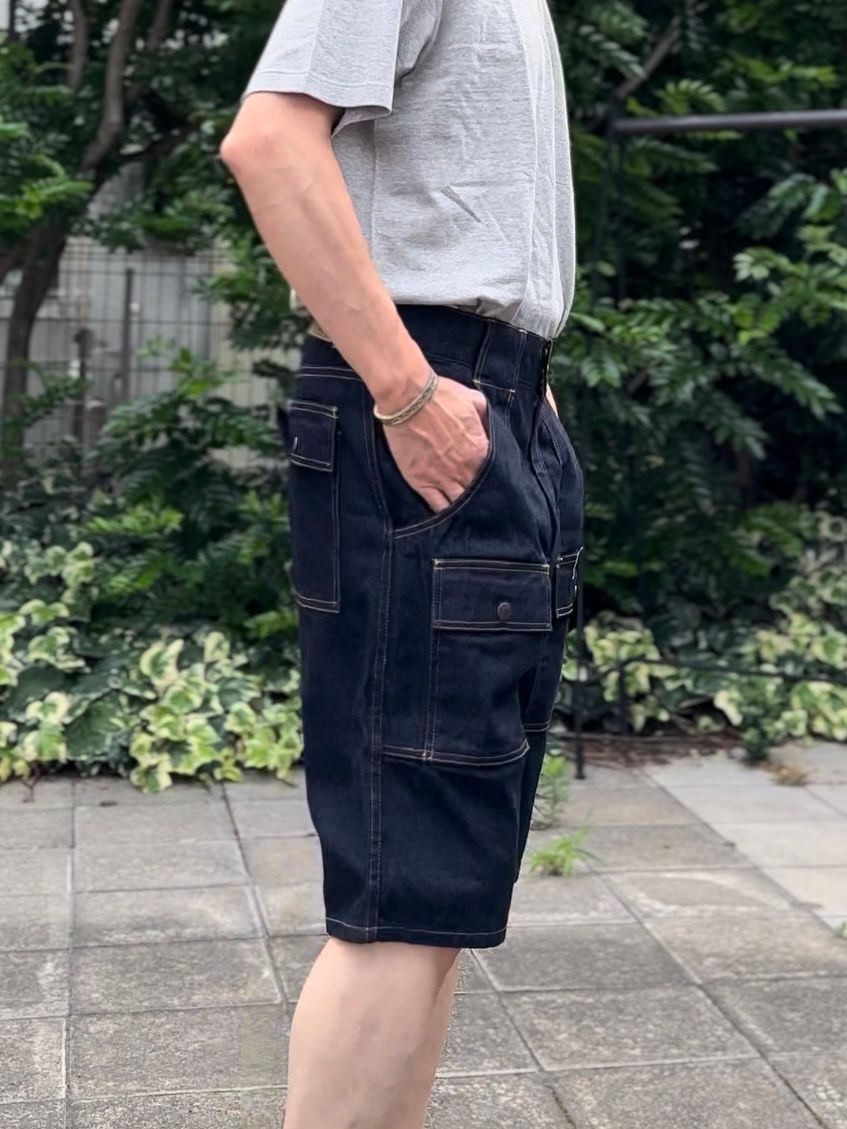 デニムブッシュショーツ