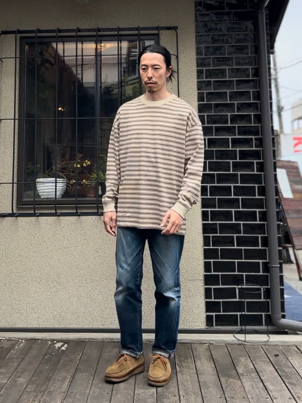 SCREENSTARS Old Surf L/S Tee / スクリーンスターズ / オールドサーフ Tシャツ / 長袖 ロングスリーブ ロンT / ベージュ
