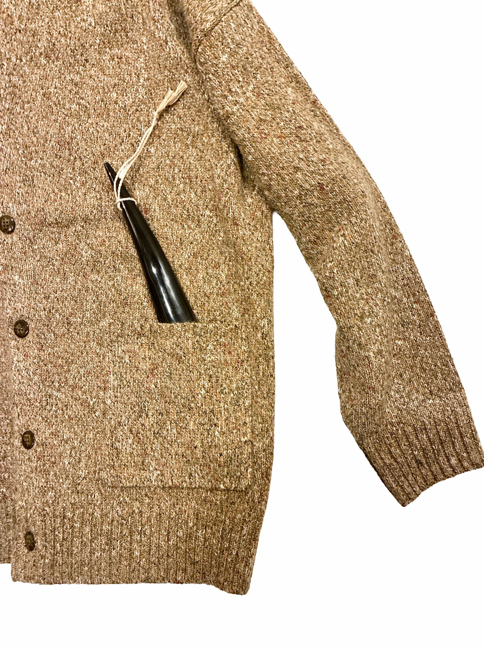 GRAIN CARDIGAN / ミックスニットカーディガン / ブラウン / ナスングワム