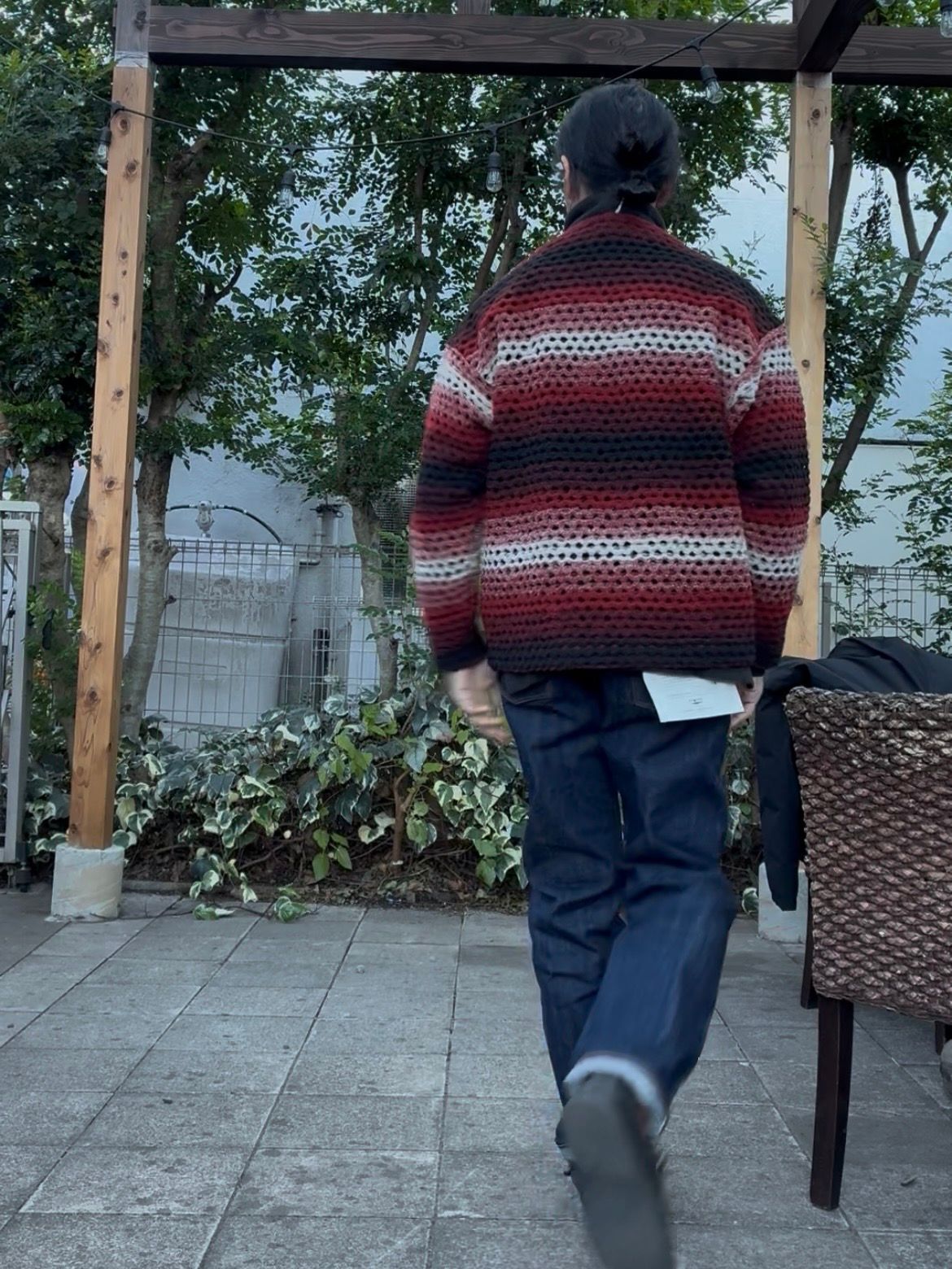 ZIGGY CARDIGAN / グラデーションニットカーディガン / バーガンディ / ナスングワム