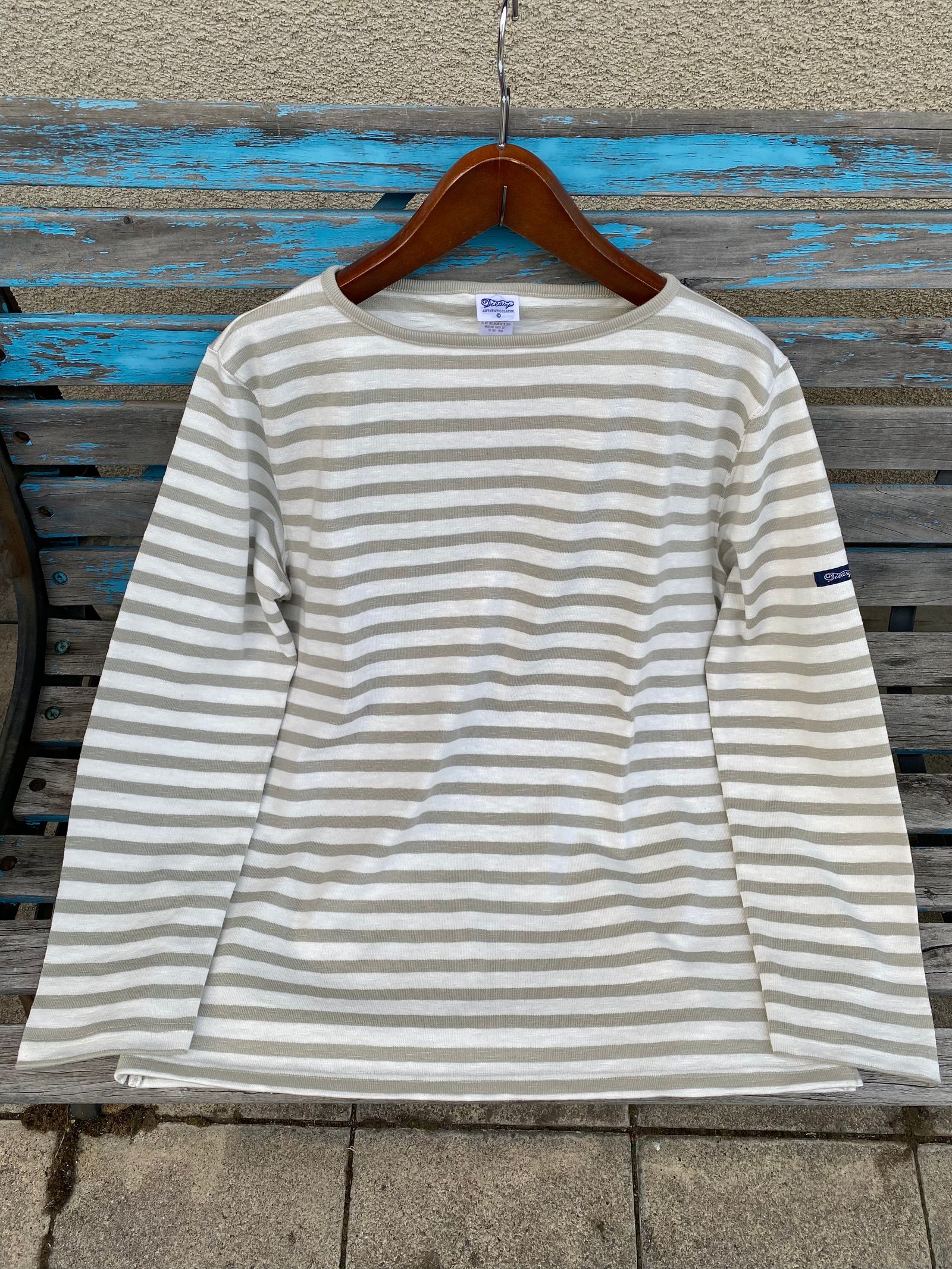HDCS BOATNECK BORDER BASQUE SHIRT / ボートネックボーダーバスクシャツ / WHITE × LT BEIGE