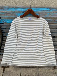 HDCS BOATNECK BORDER BASQUE SHIRT / ボートネックボーダーバスクシャツ / WHITE × LT BEIGE