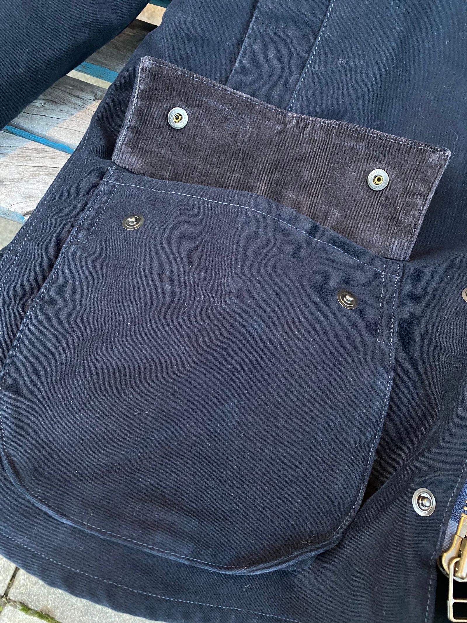 FOB FACTORY(エフオービーファクトリー) モールスキンライディングジャケット ネイビー F2361