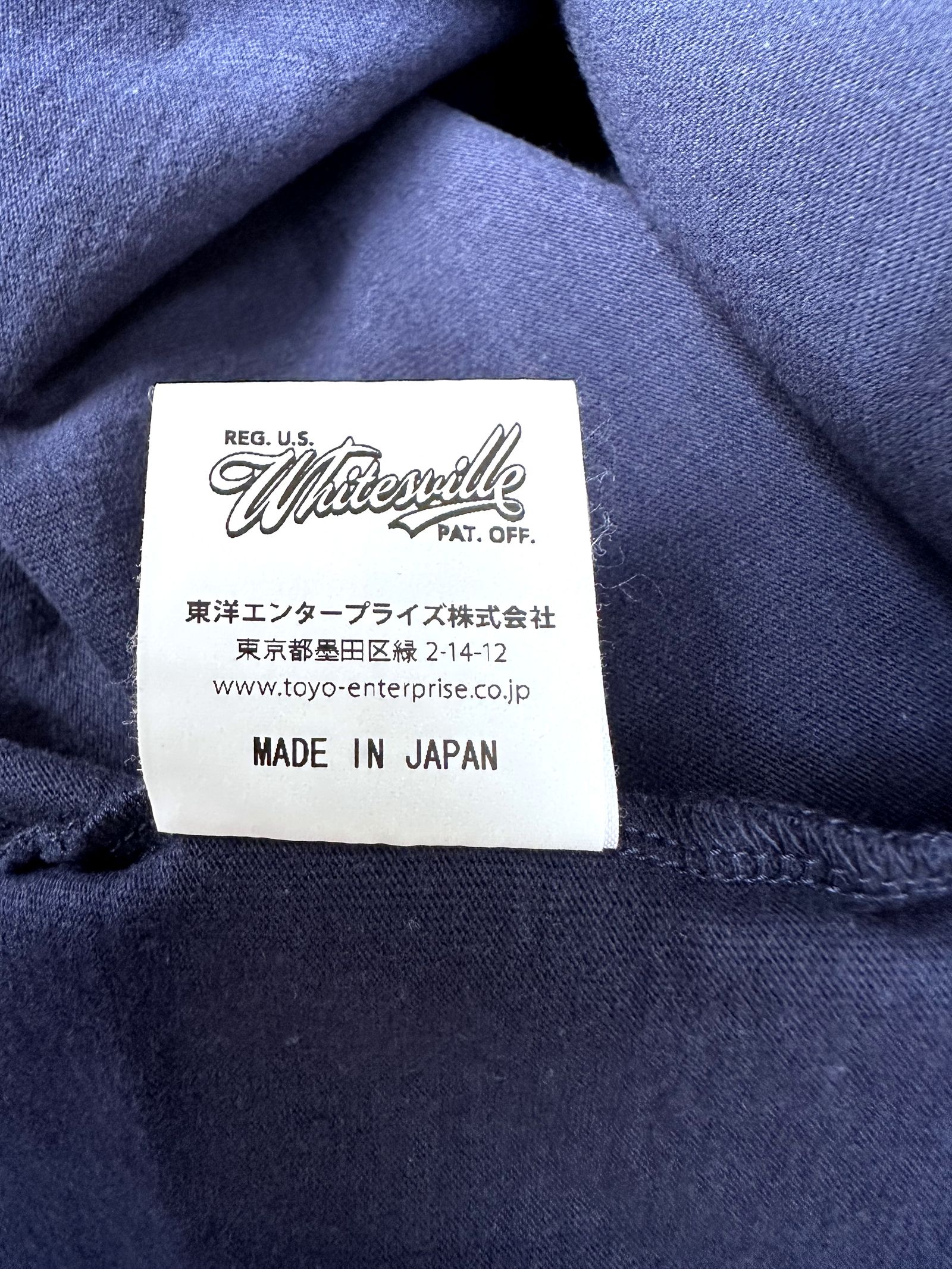WHITESVILLE / ホワイツビル 14/- HALF SLEEVE RIB T-SHIRT / 半袖リブTシャツ / WV79147 ネイビー(128)