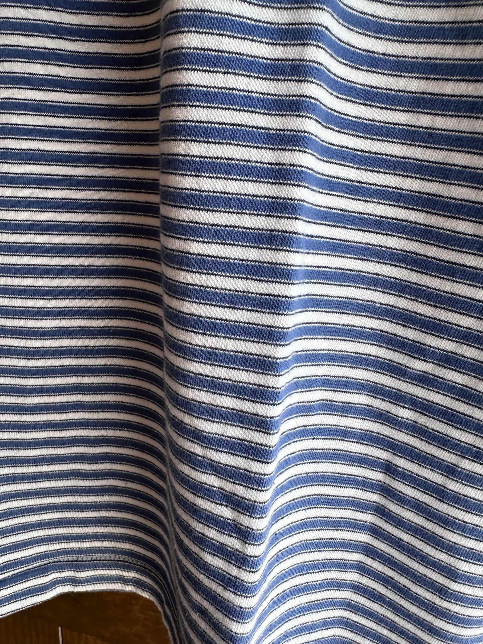 LATE 90's DEADSTOCK STRIPE TEE / マルチボーダーTシャツ / ブルー
