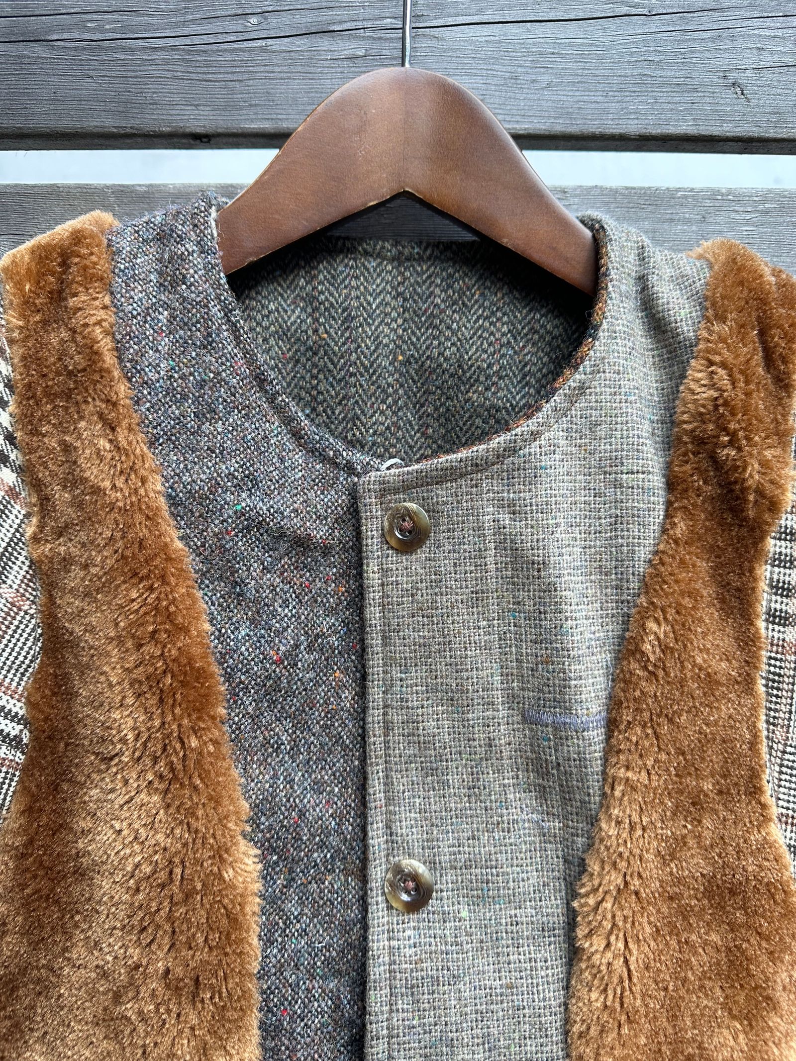 ARTISAN VEST / アルチザンベスト / リバーシブル / ツイード / ブラウンM