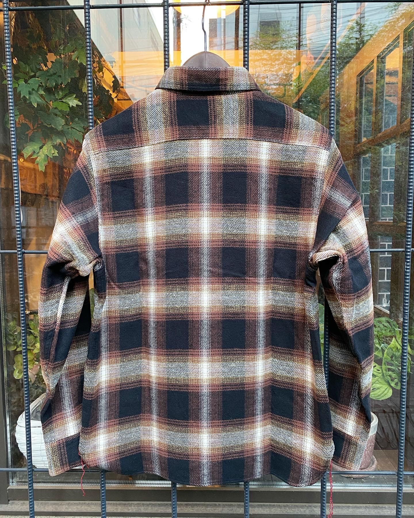 SUGAR CANE - TWILL CHECK L/S WORK SHIRT / ヘビーネルワークシャツ