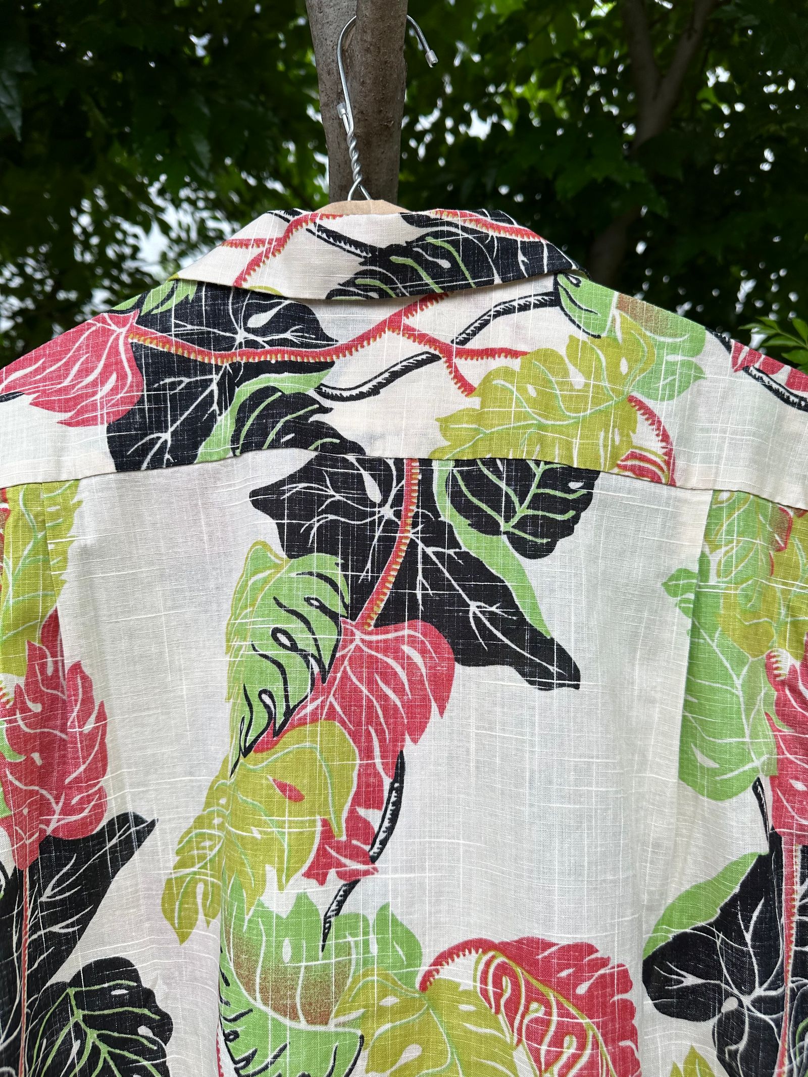 ALOHA SHIRT / “MONSTERA” / コットンリネン / 半袖オープンシャツ / モンステラ / アロハシャツ / ハワイアン / DK39093 / オフホワイト(105)