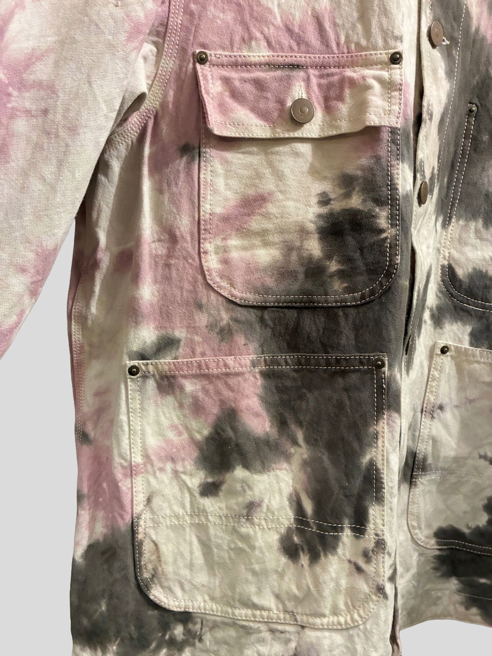 Nasngwam.xJAVARA / WARREN JACKET / タイダイ カバーオールジャケット / SAKURA