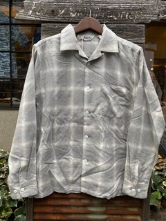 ライトフランネル ワンナップ オンブレチェックシャツ / グレー