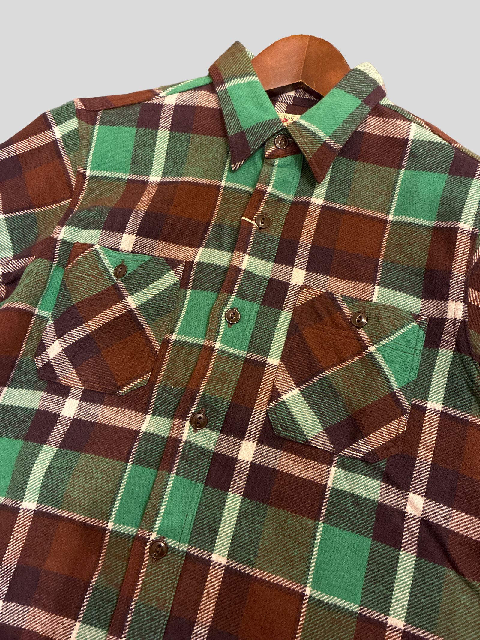 ヘビーツイルチェックワークシャツ/HEAVY TWILL CHECK WORK SHIRT / ヘビーネルワークシャツ / ネルシャツ / SC28233 / グリーン(145)