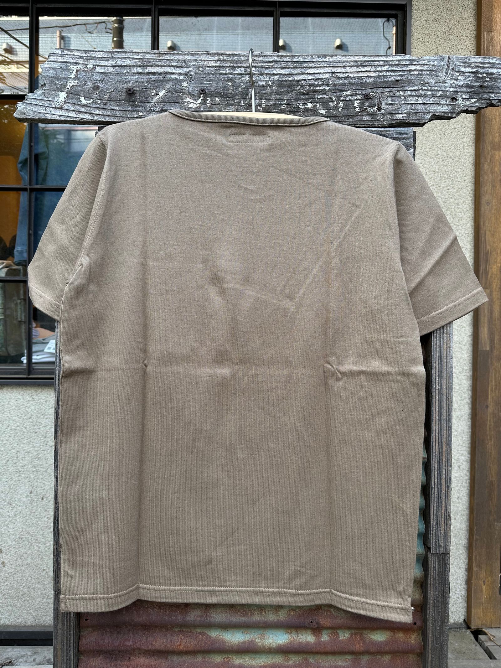 te500 / SUMMER KNIT PK T-SHIRTS / サマーニット / ポケットTシャツ / LT MOCA