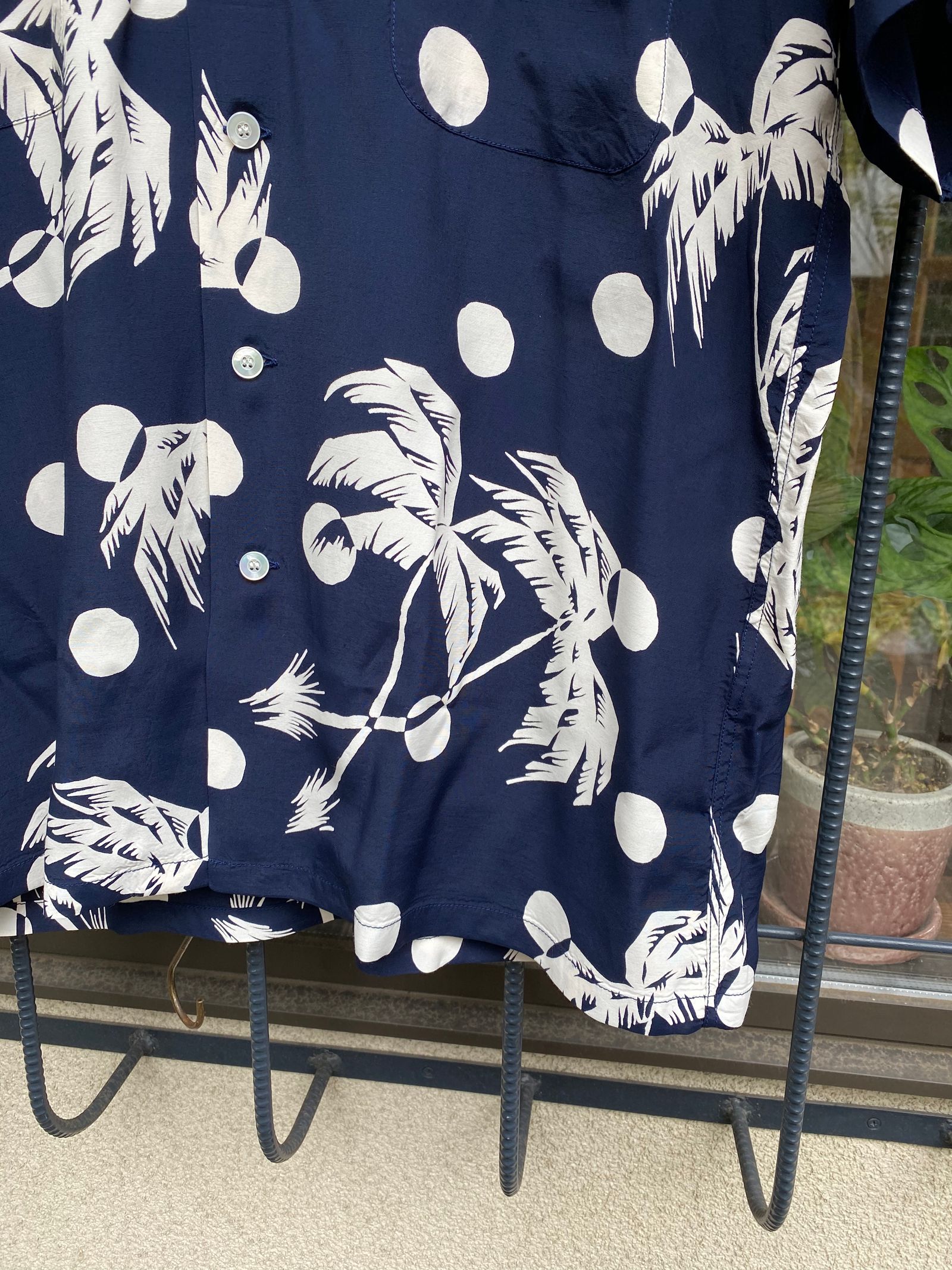 デューク・カハナモク / DUKE KAHANAMOKU - SPECIAL EDITION ALOHA SHIRTS- MOONLIGHT PALM TREE / ネイビー