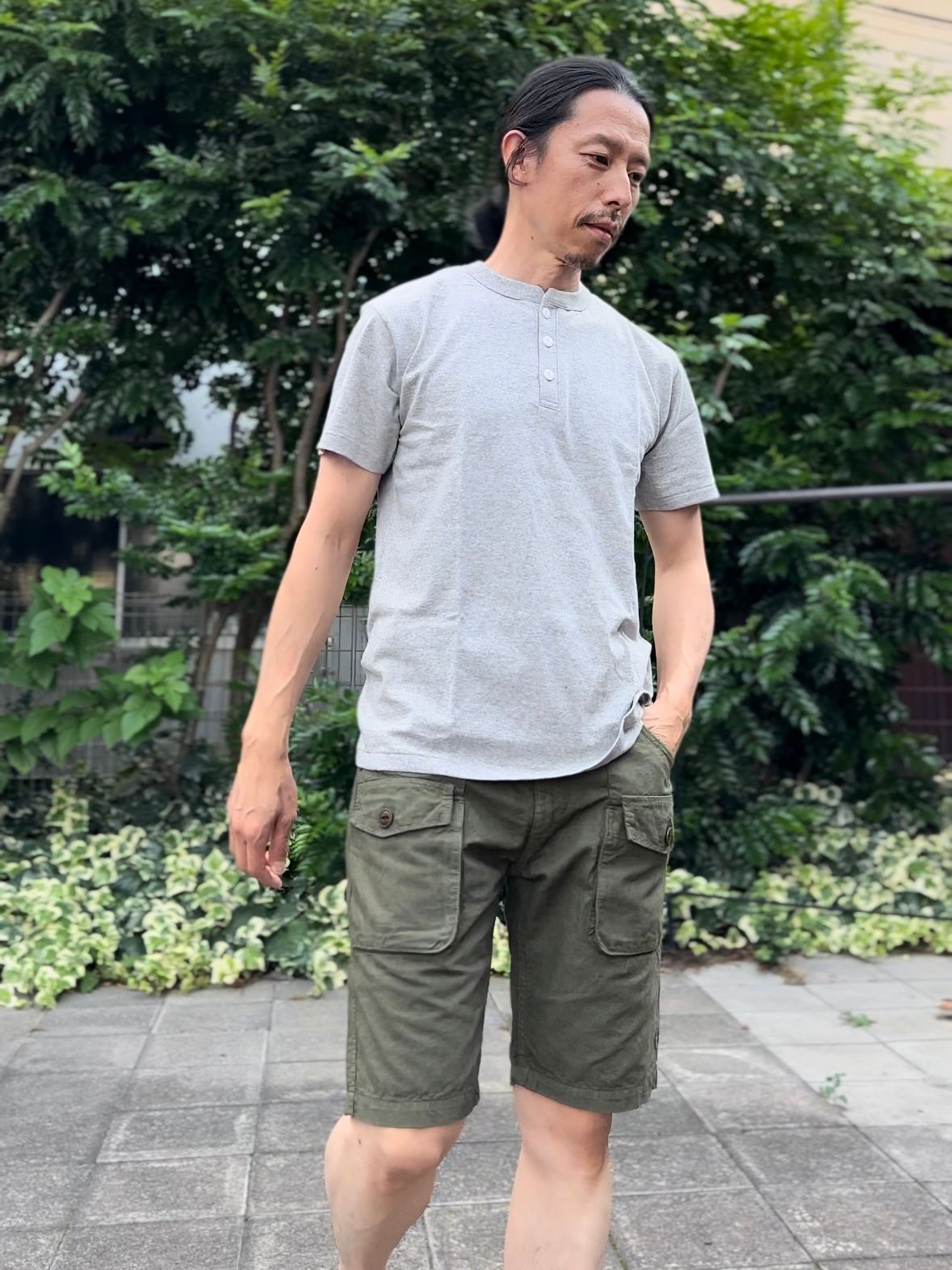 F4146 / OFFICER BUSH SHORTS / ブッシュショーツ / オリーブ