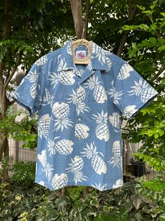 ALOHA SHIRT “DUKE’S PINEAPPLE ” / インディゴコットン / アロハシャツ / ハワイアン / パイナップル柄 / DK39045 / BLUE(125)