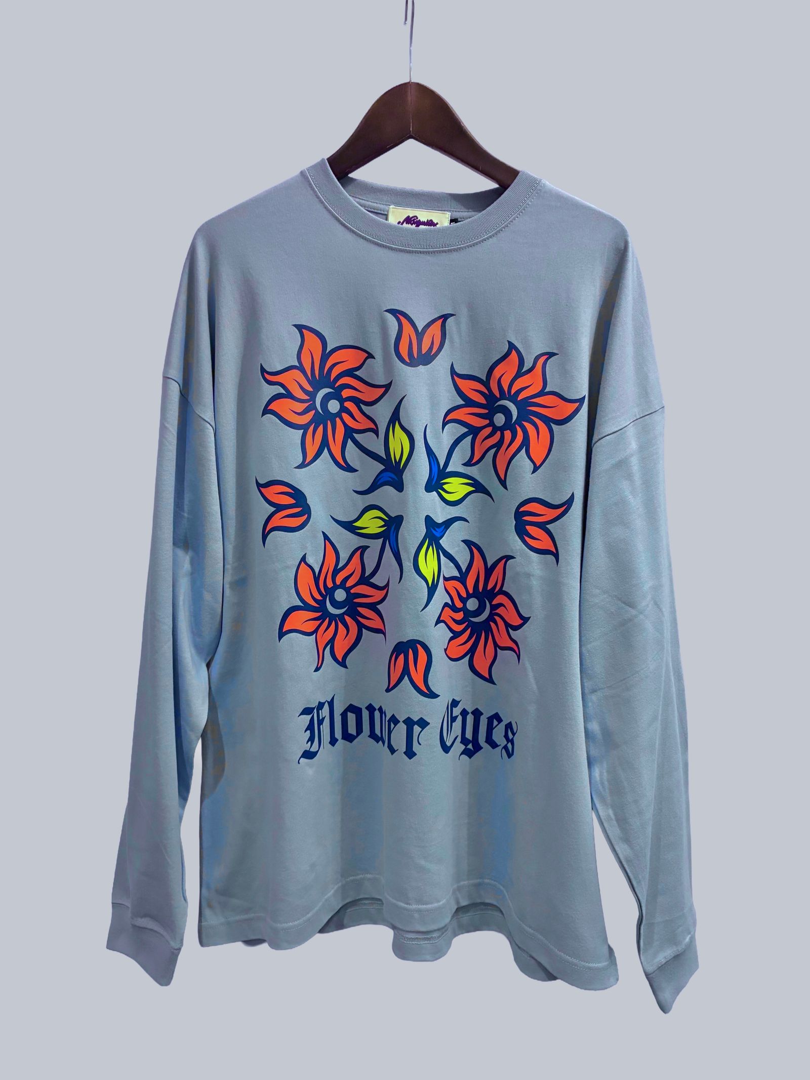 FLOWER EYES L/S TEE / ロングスリーブTシャツ / サックス / ナスングワム