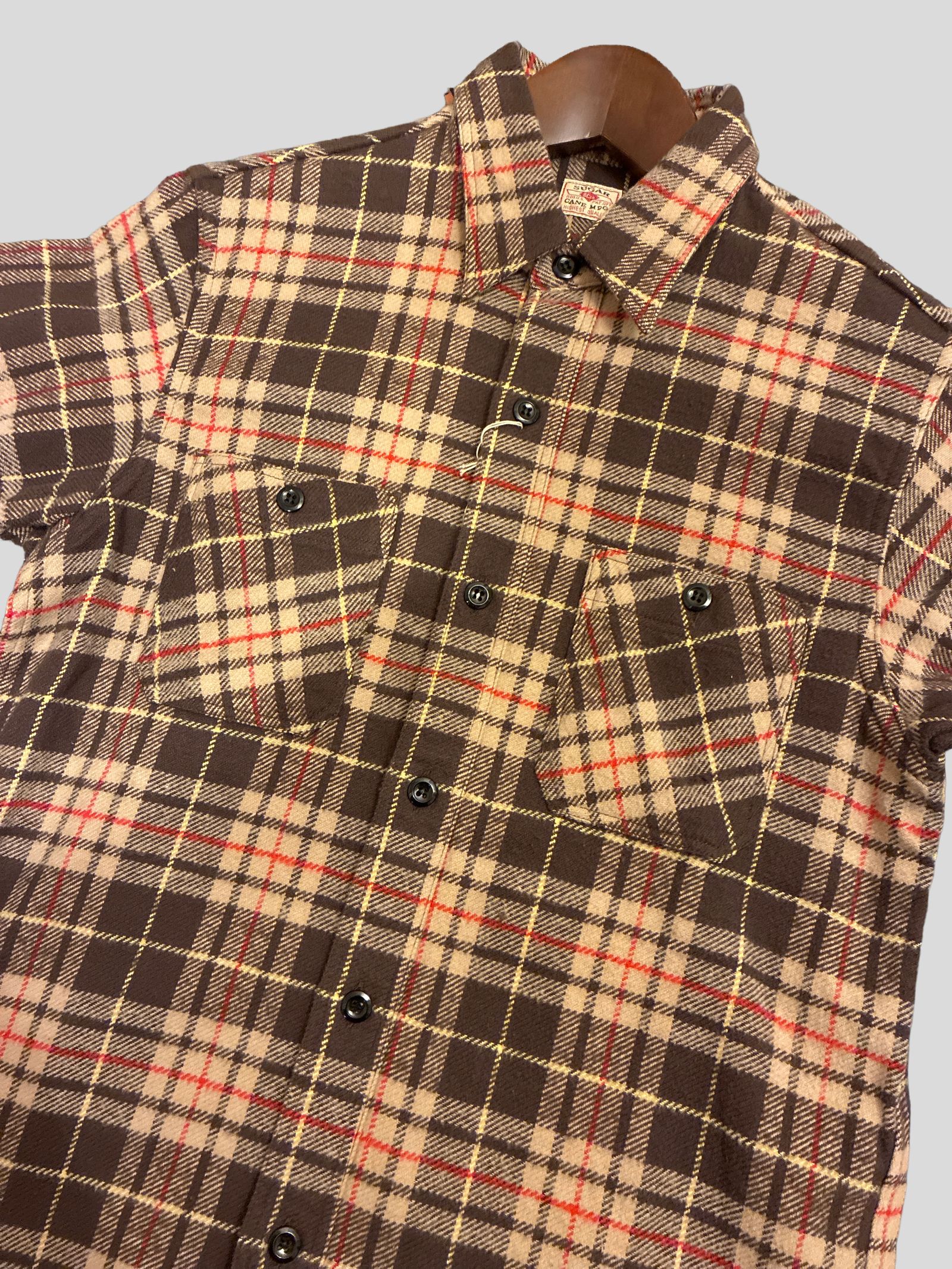 ヘビーツイルチェックワークシャツ/HEAVY TWILL CHECK WORK SHIRT / ヘビーネルワークシャツ / ネルシャツ / SC28232 / ブラウン(138)