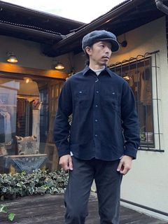 HAEAVY FLANNEL WORK SHIRT AGED MODEL / ヘビーネルワークシャツ / ネルシャツ / SC28975 / ネイビー(128)