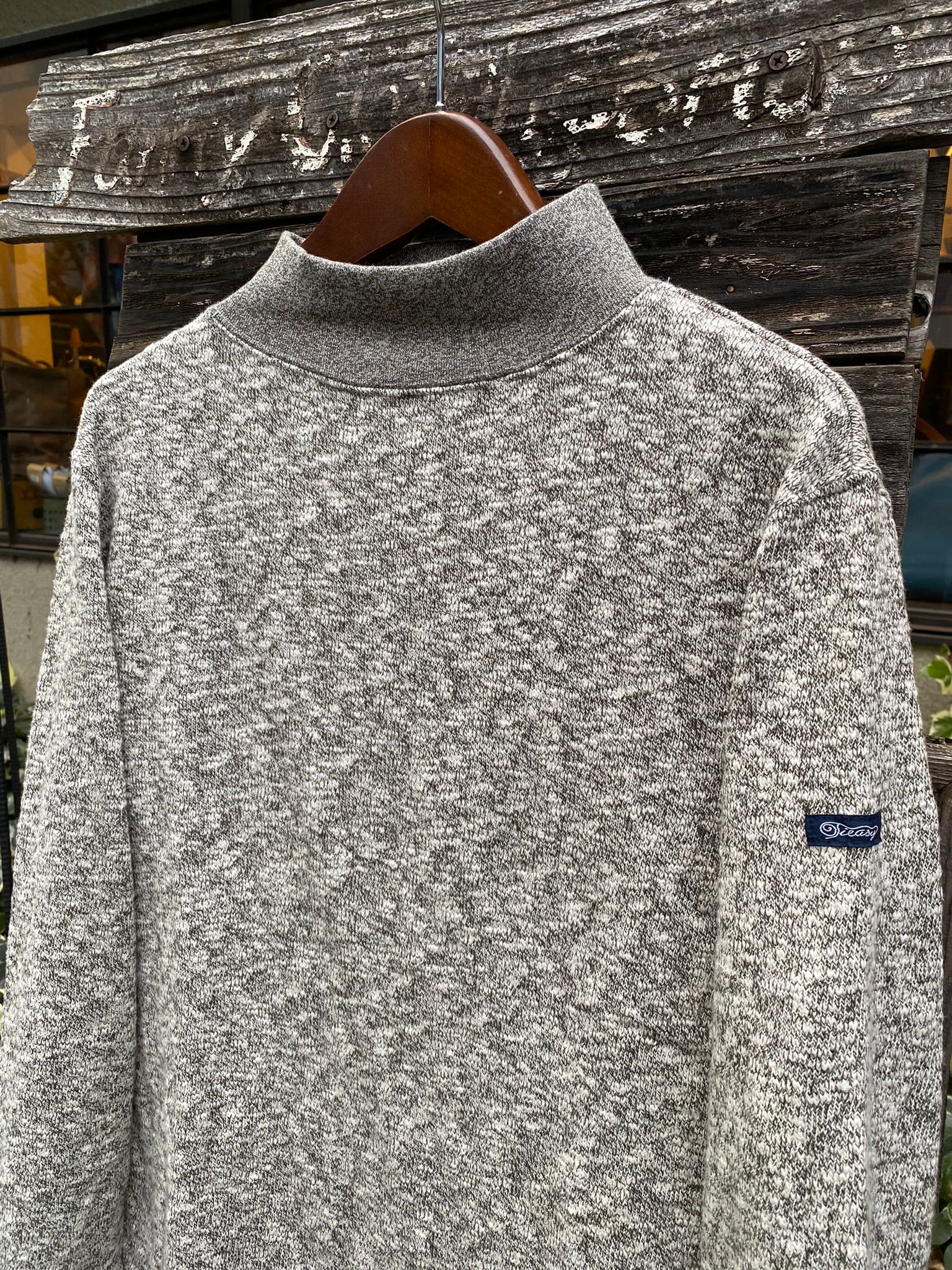 te002H / ORIGNAL NEW HIGH NECK-T / ハイネック / MIX CHARCOAL