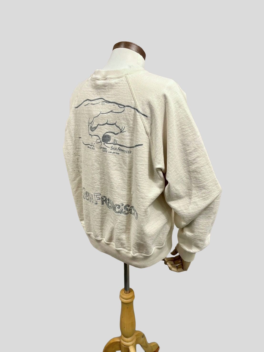 No,10 Crew(Sanfransisco) クルーネックスウェット サンフランシスコ / ナチュラル / UNISON SPECIAL ユニゾンスペシャル