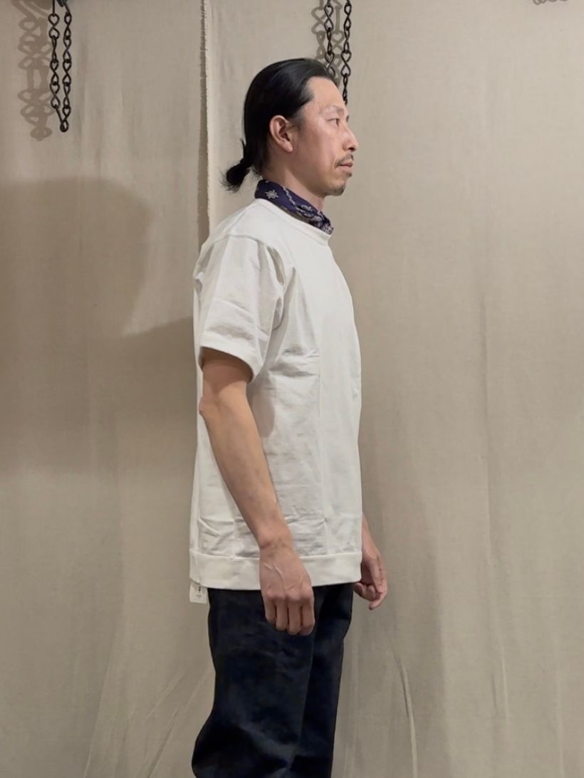 WHITESVILLE / ホワイツビル 14/- HALF SLEEVE RIB T-SHIRT / 半袖リブTシャツ / WV79147 オフホワイト(105)