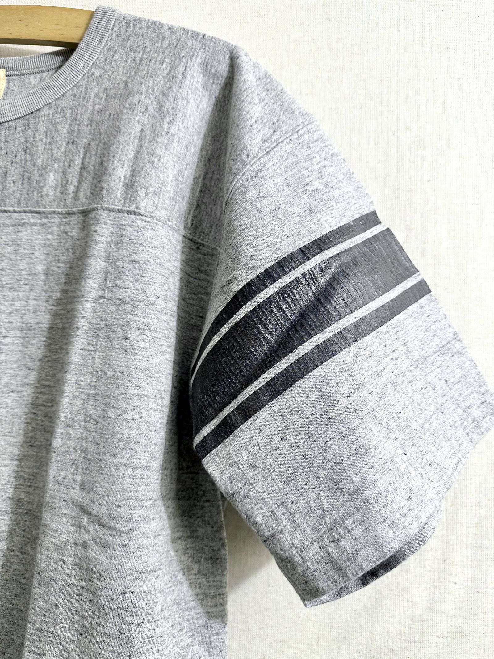 WHITESVILLE / ホワイツビル 14/- HALF SLEEVE FOOTBALL T-SHIRT / 半袖フットボールTシャツ / WV79145 ヘザーグレー(113)