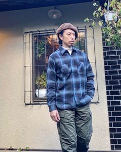 TWILL CHECK L/S WORK SHIRT / ヘビーネルワークシャツ / ネルシャツ / オンブレチェックシャツ / SC28743 / ネイビー