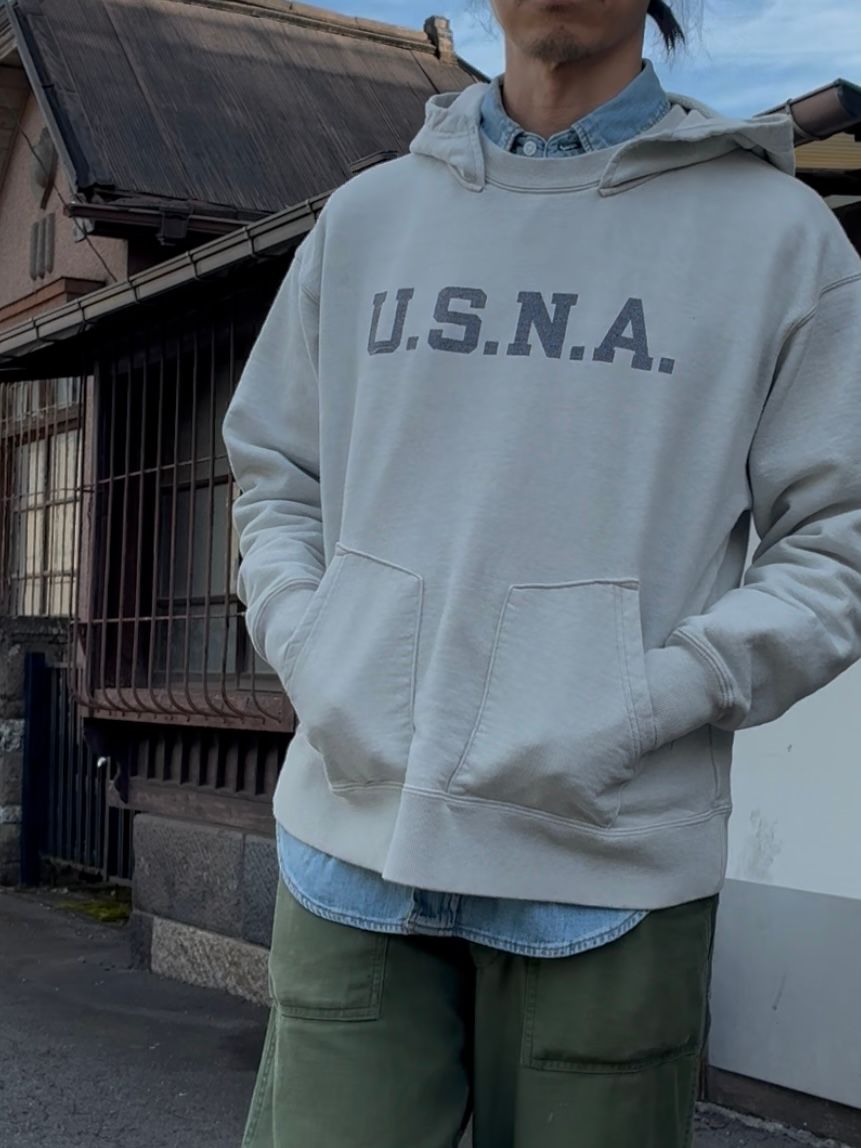 ビッグジョン / アフター・フード ヴィンテージスウェットパーカー / 後付けパーカー / [U.S.N.A] AFTER HOODIE / グレー…