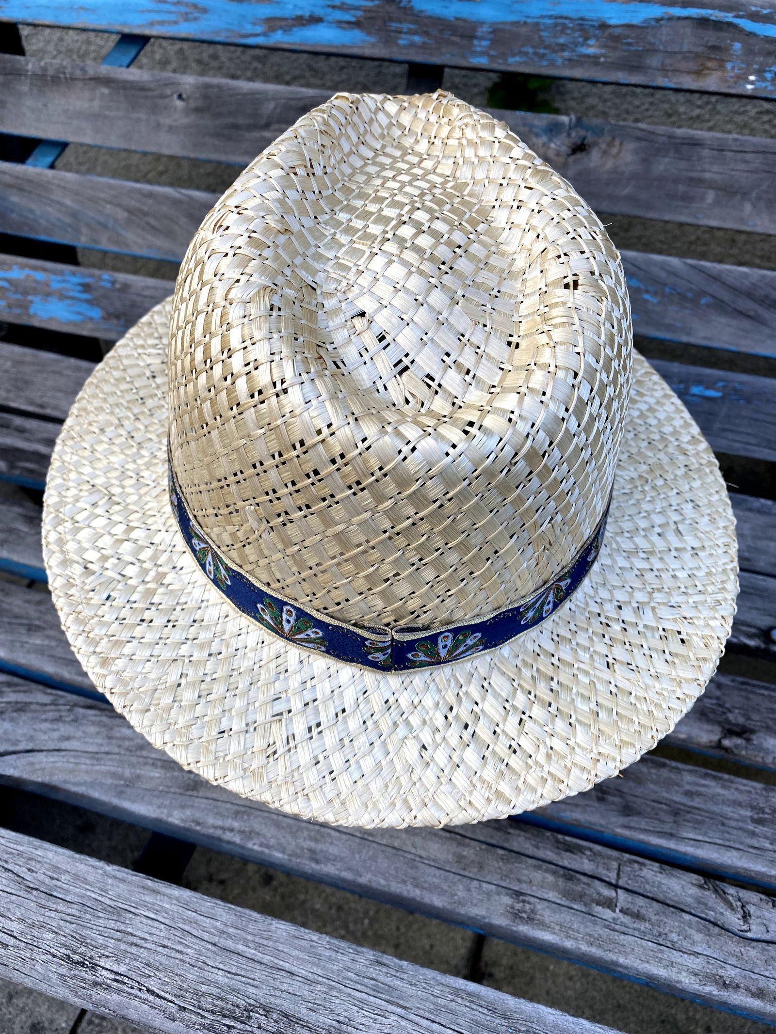 PATTERN KENMA-GRASS MIDDLE BRIM FEDORA / ケンマ草 / ハット