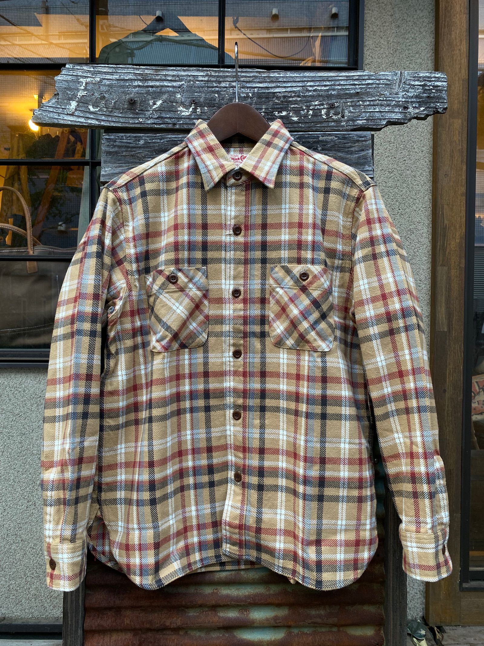 SUGAR CANE - SC28956 / TWILL CHECK WORK SHIRT / ヘビーネルワーク