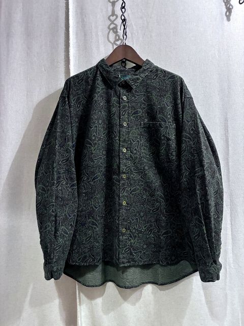 RAGE SHIRTS / ペイズリーコーデュロイワイドシャツ / ブラウン(グレー系)