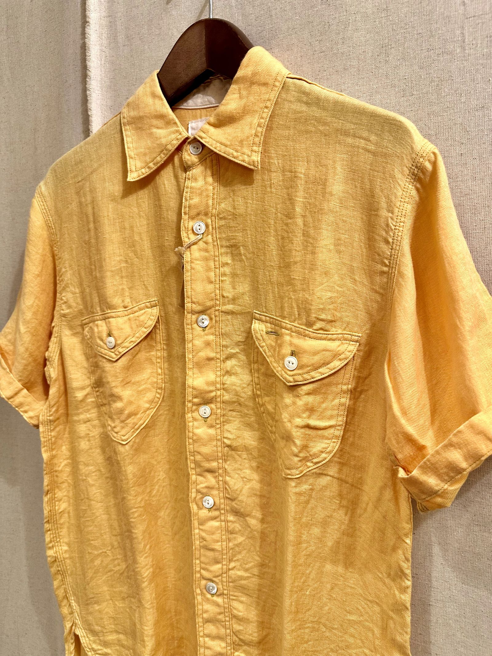LINEN HALFSLEEVE WORK SHIRTS リネン半袖ワークシャツ