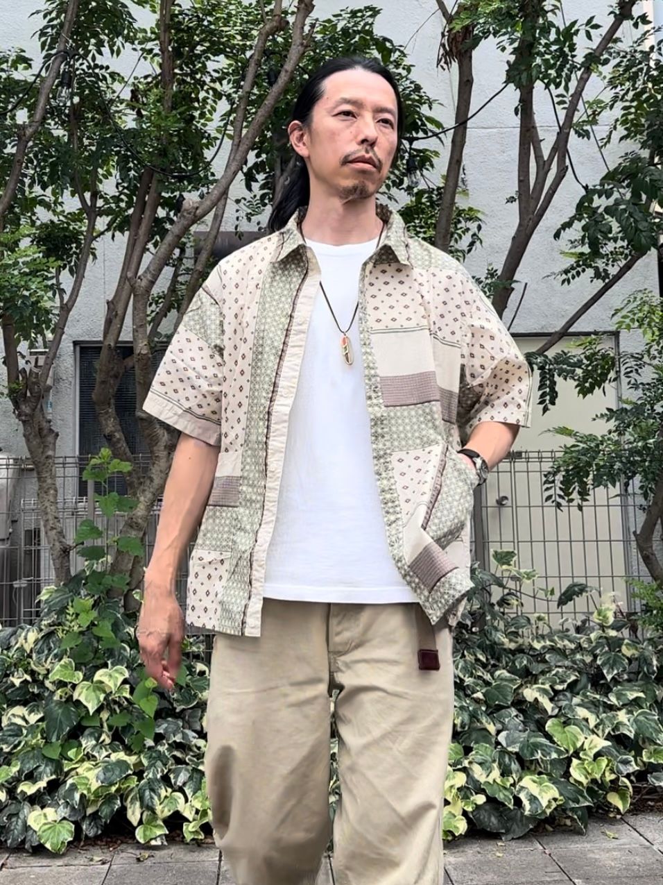 Nasngwam.SUBURB S/S SHIRTS / ベージュ