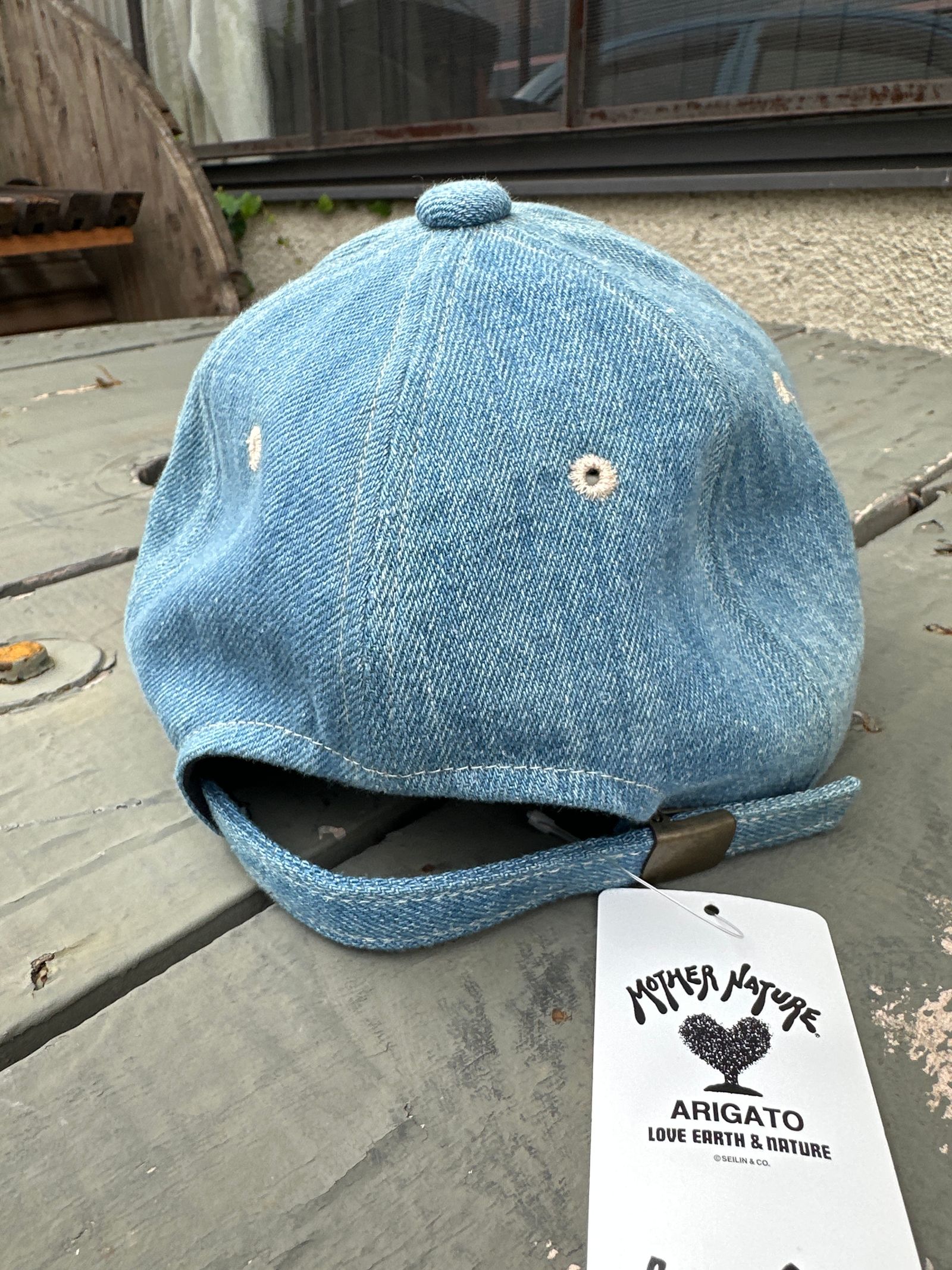 HRR Hワッペン ブルーデニム BB キャップ