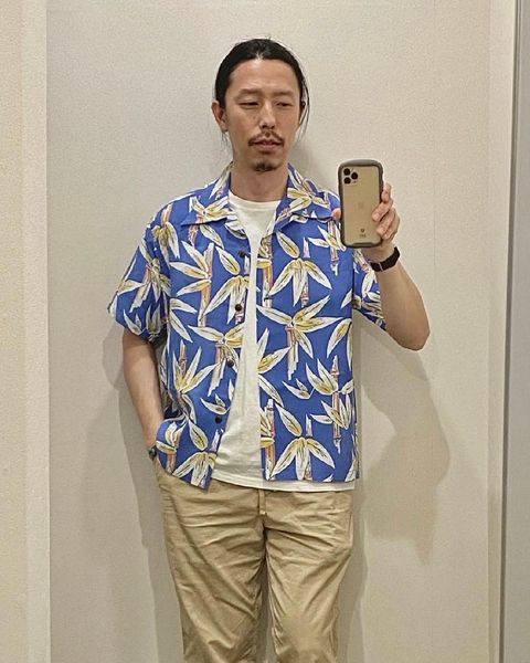 サンサーフ / SUN SURF / アロハシャツ / SCENERY OF BAMBOO / ブルー(125) / SS38577